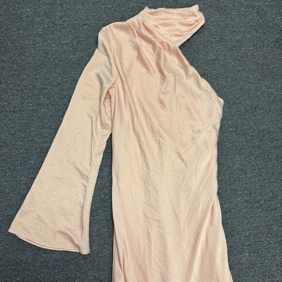 Significant Other Rihanna Asymmetrical One Sleeve Formal Maxi Dress Size 4 - Picture 4 of 6